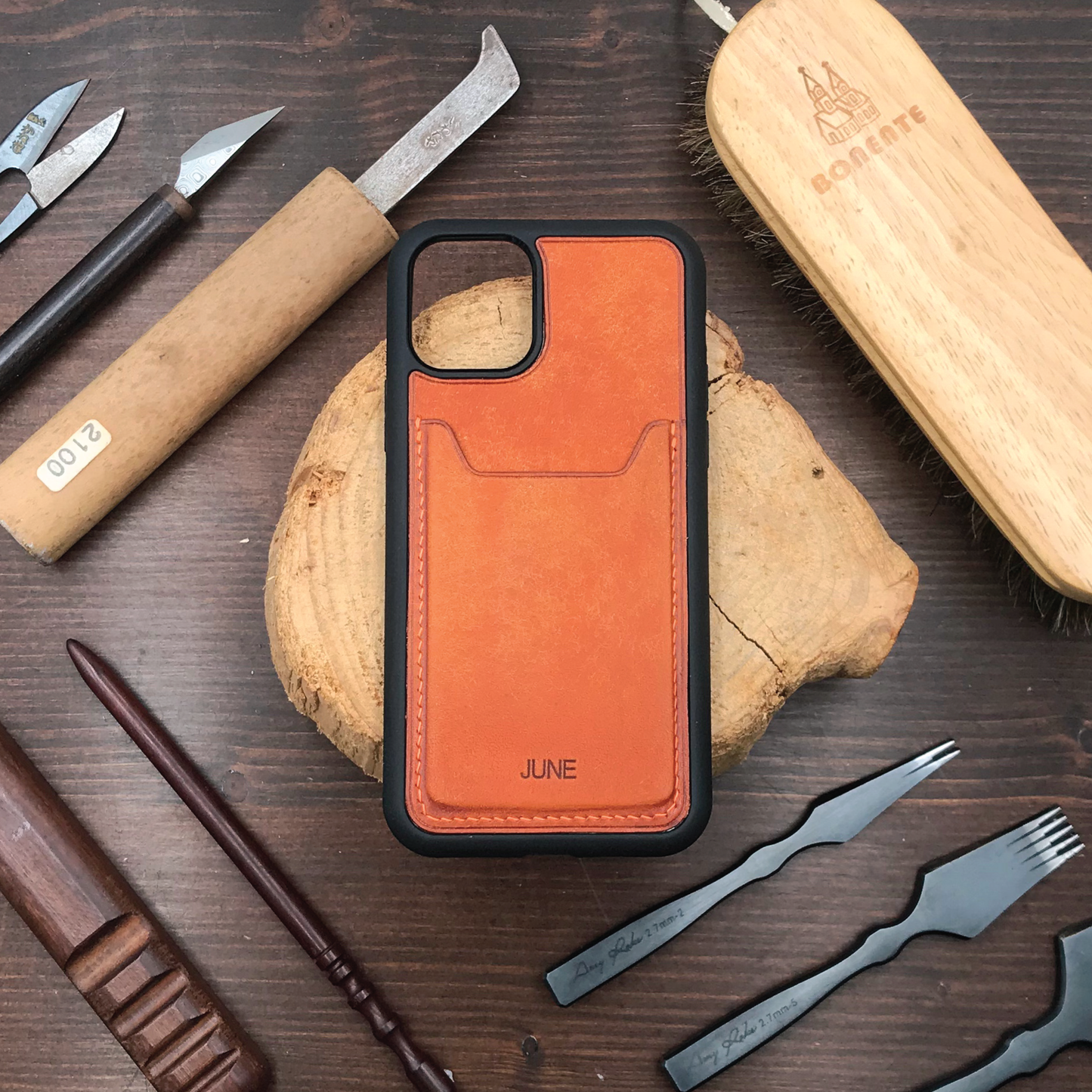 Pueblo Leather | Card Slot iPhone Case | 磨砂牛皮系列 | 卡位手機殼