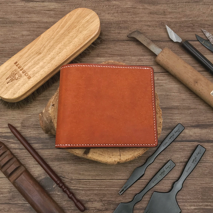 Pueblo Leather | Bifold Short Wallet | Card Slot, Photo Slot | 磨砂牛皮系列 | 兩摺短銀包 | 卡位，相位款式