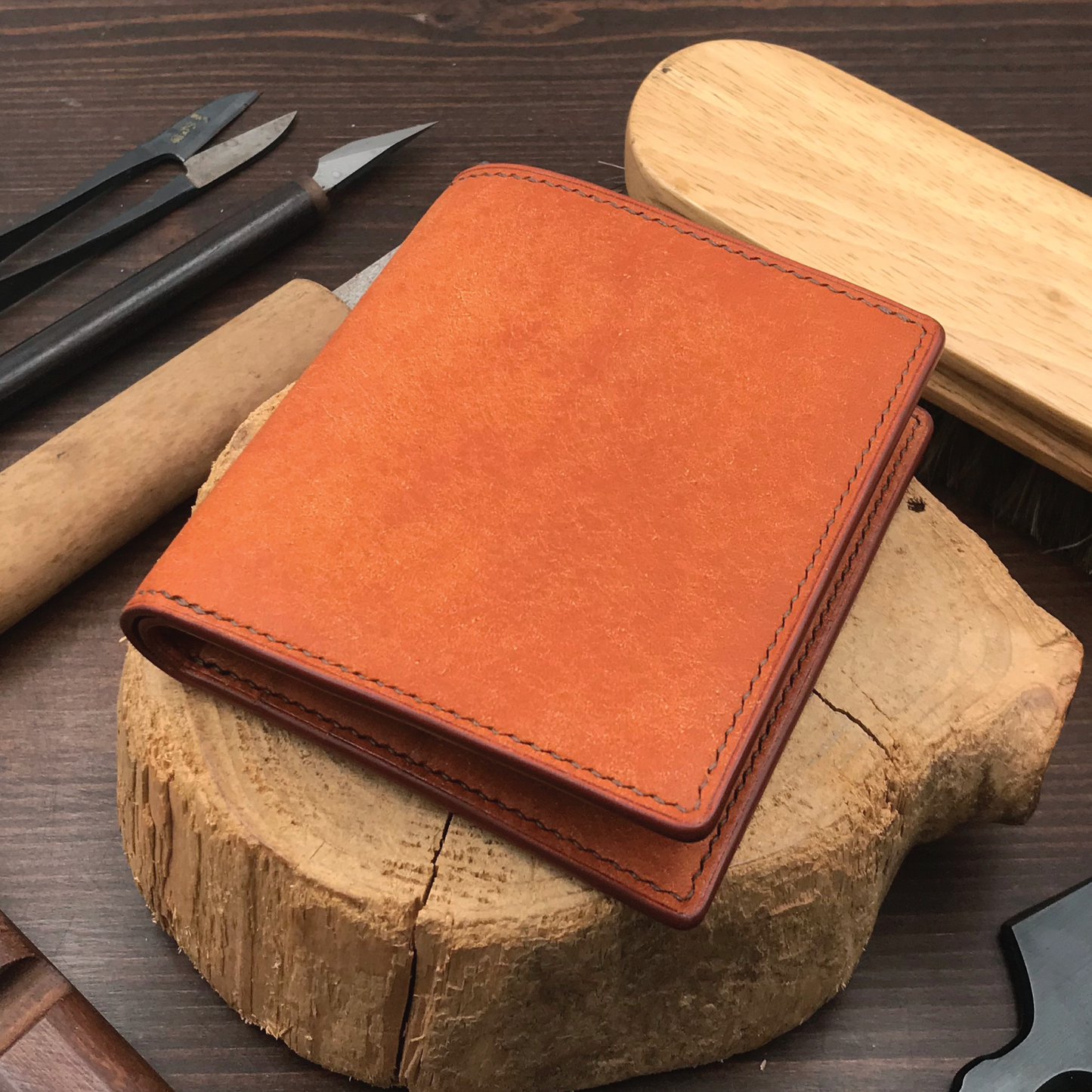 Pueblo Leather | Bifold Mini Wallet | 磨砂牛皮系列 | 兩摺迷你銀包