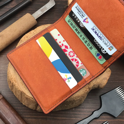 Pueblo Leather | Bifold Mini Wallet | 磨砂牛皮系列 | 兩摺迷你銀包