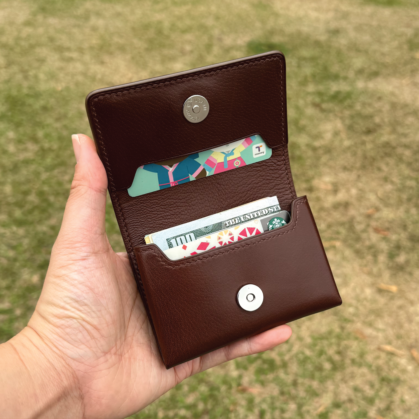 Calf Leather | Magnetic Snap Business Name Card Case | 小牛皮系列 | 磁扣開關卡片盒