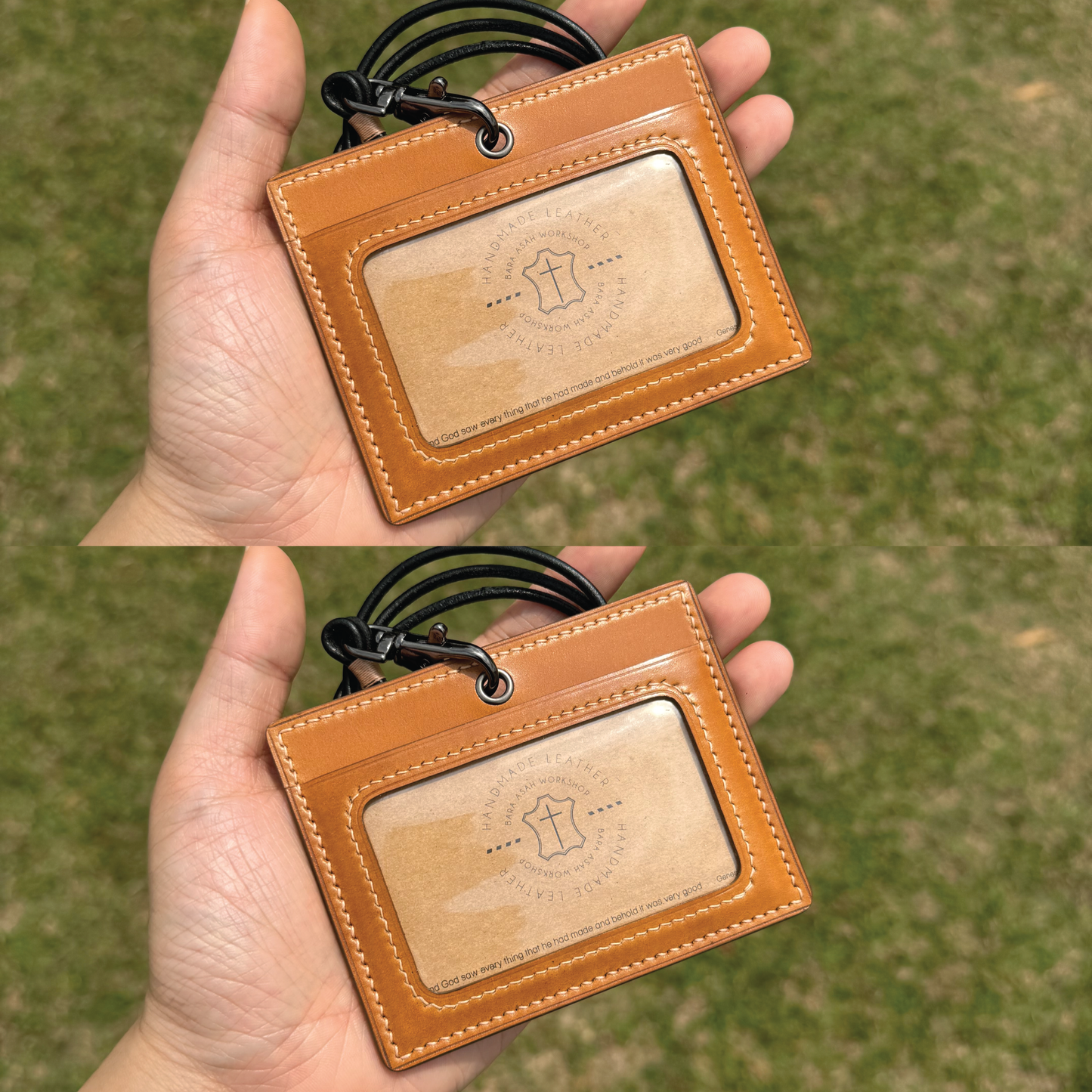 Cordovan Leather | ID Cardholder with Lanyard | 2 Photo Slots | 馬臀皮系列 | 掛頸職員卡套 | 兩相格款式