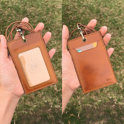 Cordovan Leather | ID Cardholder with Lanyard | Vertical, Horizontal Style | 馬臀皮系列 | 掛頸職員卡套 | 直款橫款