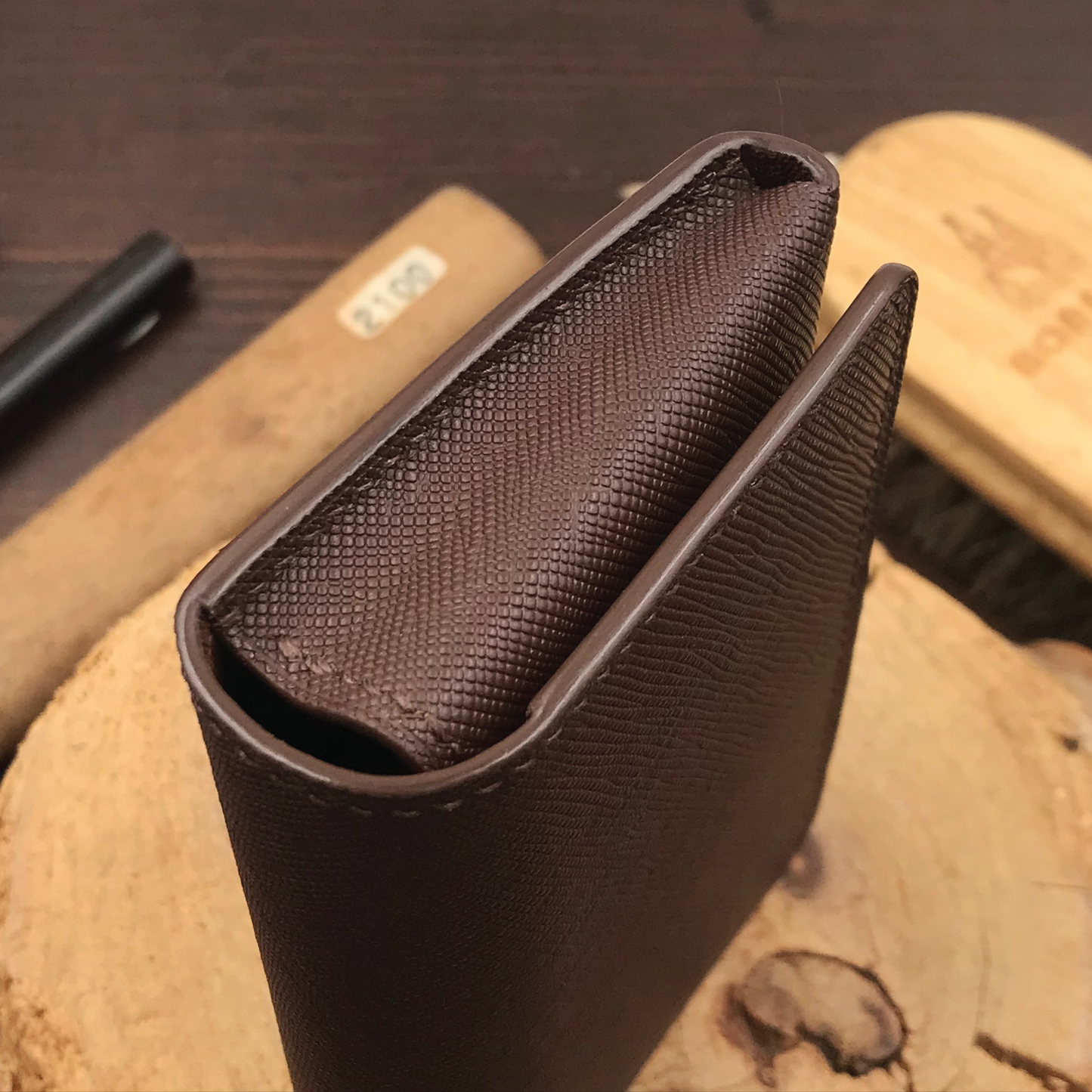 Saffiano Leather | Magnetic Snap Business Name Card Case | 十字紋牛皮系列 | 磁扣開關卡片盒