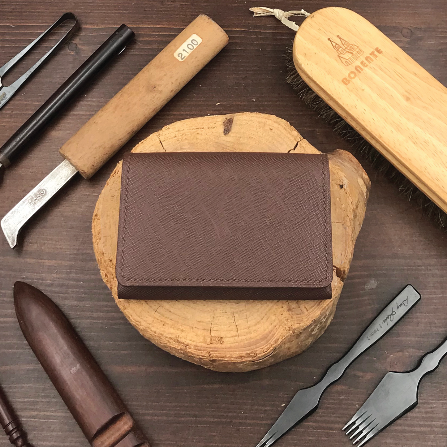 Saffiano Leather | Magnetic Snap Business Name Card Case | 十字紋牛皮系列 | 磁扣開關卡片盒