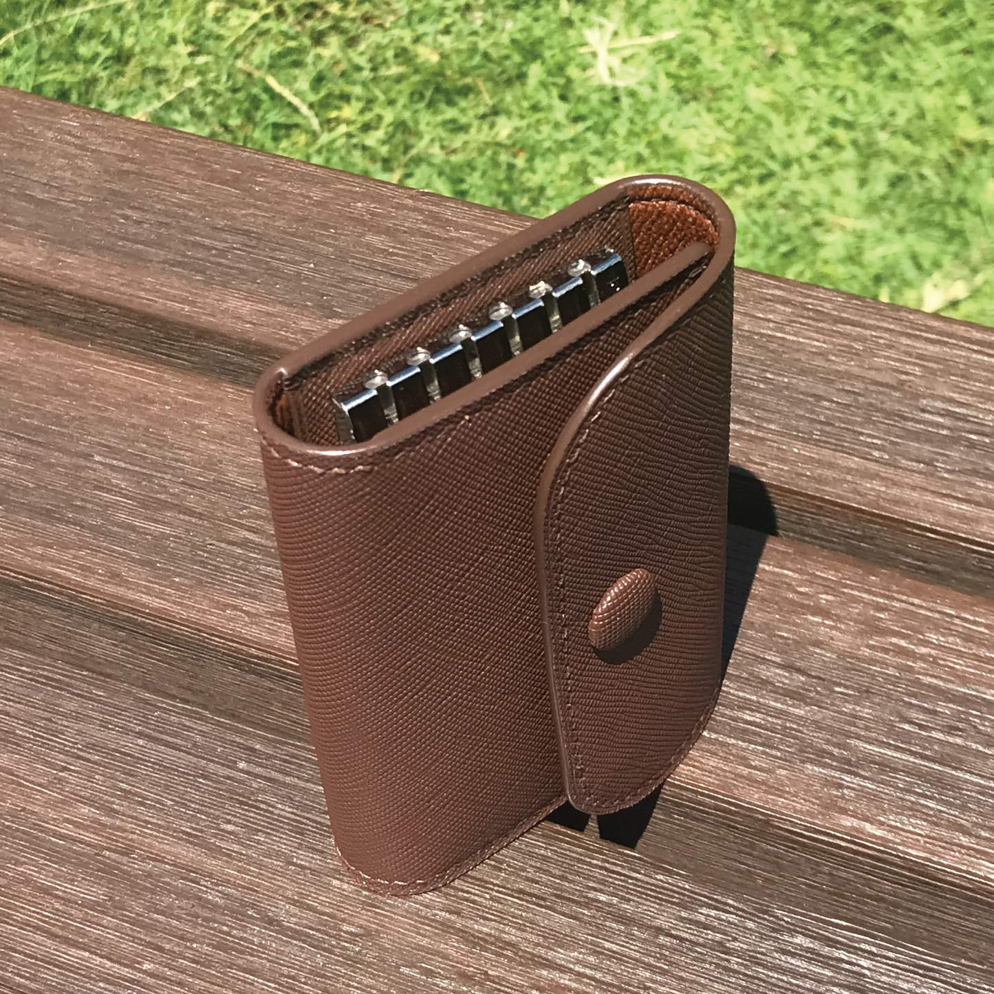 Saffiano Leather | Tri-fold Keyholder | 十字紋牛皮系列 | 三摺鎖匙包