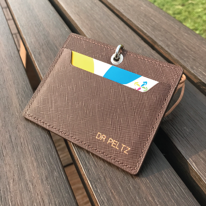 Saffiano Leather | ID Cardholder with Lanyard | Vertical, Horizontal Style | 十字紋牛皮系列 | 掛頸職員卡套 | 直款橫款