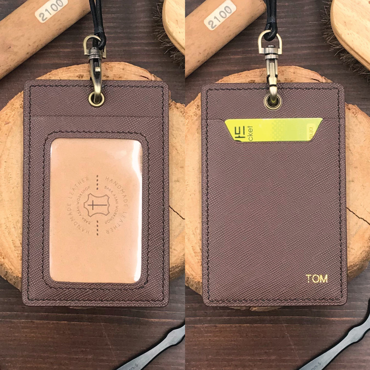 Saffiano Leather | ID Cardholder with Lanyard | Vertical, Horizontal Style | 十字紋牛皮系列 | 掛頸職員卡套 | 直款橫款