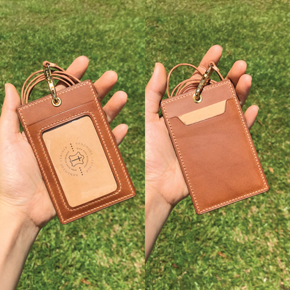 Buttero Leather | ID Cardholder with Lanyard | Vertical, Horizontal Style | 植鞣牛皮系列 | 掛頸職員卡套 | 直款橫款