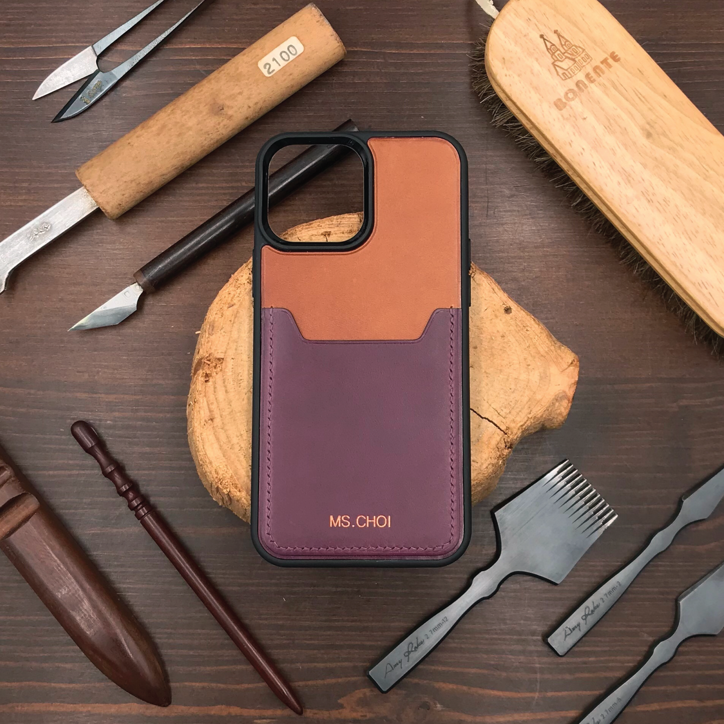 Buttero Leather | Card Slot iPhone Case | 植鞣牛皮系列 | 卡位手機殼
