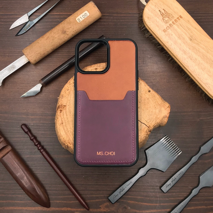Buttero Leather | Card Slot iPhone Case | 植鞣牛皮系列 | 卡位手機殼