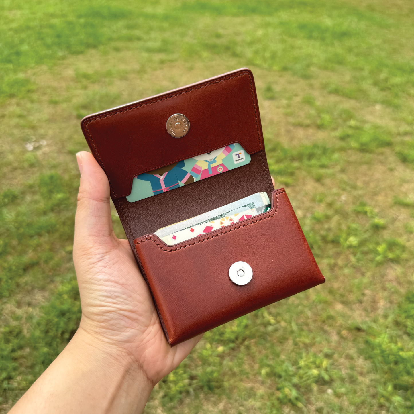 Buttero Leather | Magnetic Snap Business Name Card Case | 植鞣牛皮系列 | 磁扣開關卡片盒