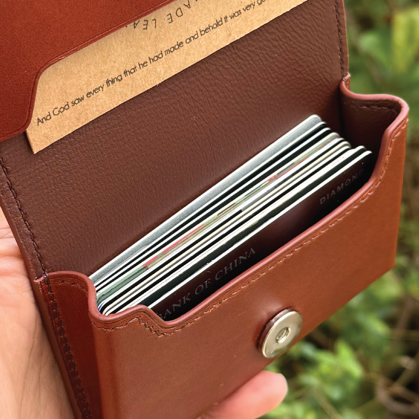 Buttero Leather | Magnetic Snap Business Name Card Case | 植鞣牛皮系列 | 磁扣開關卡片盒