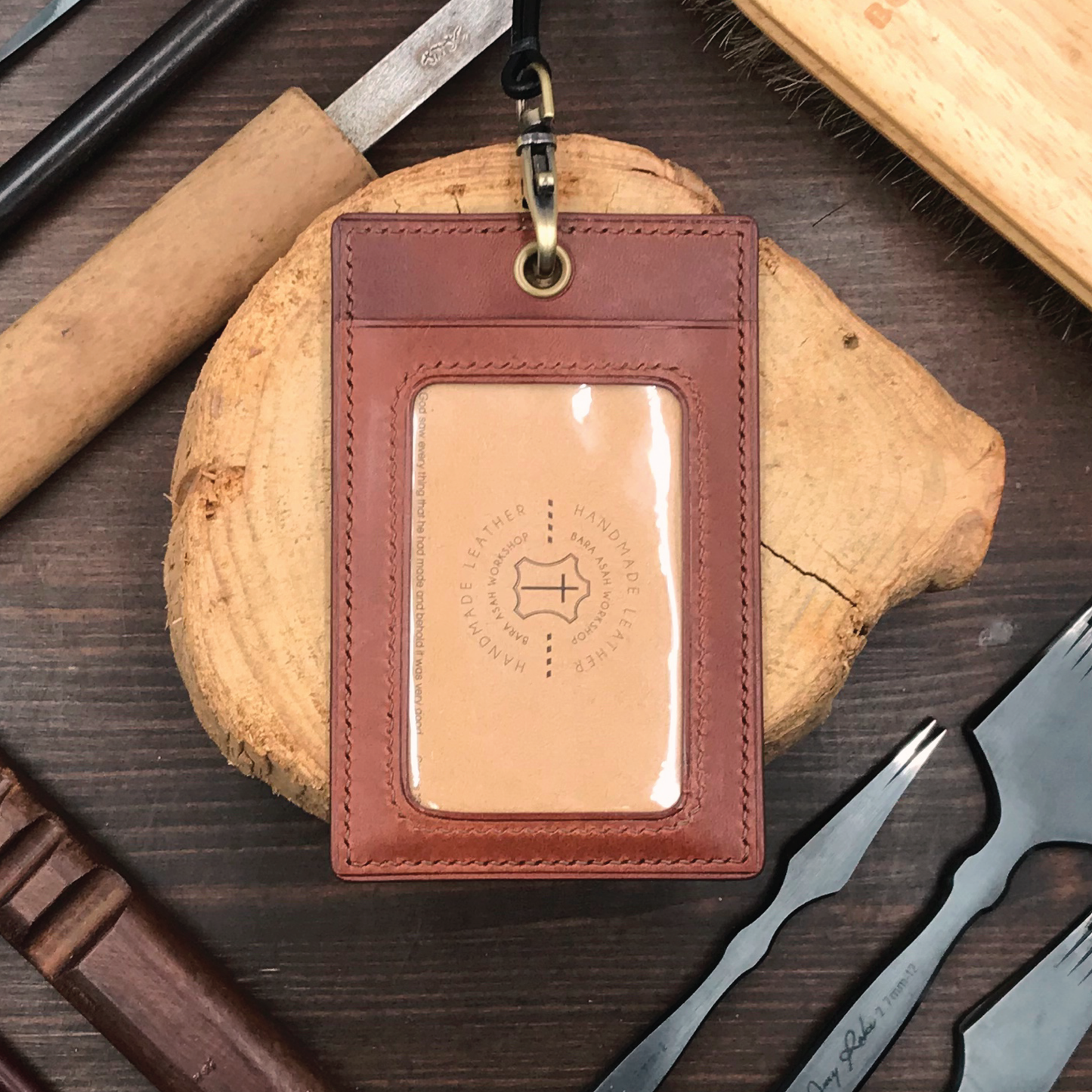 Buttero Leather | ID Cardholder with Lanyard | Vertical, Horizontal Style | 植鞣牛皮系列 | 掛頸職員卡套 | 直款橫款
