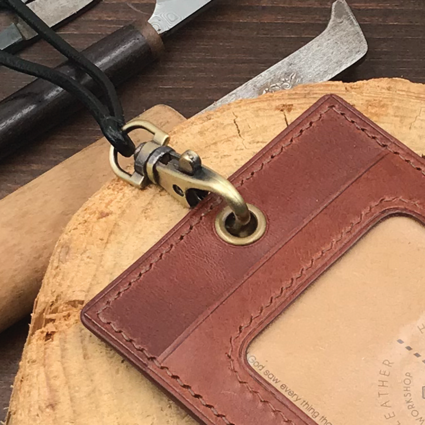 Buttero Leather | ID Cardholder with Lanyard | Vertical, Horizontal Style | 植鞣牛皮系列 | 掛頸職員卡套 | 直款橫款