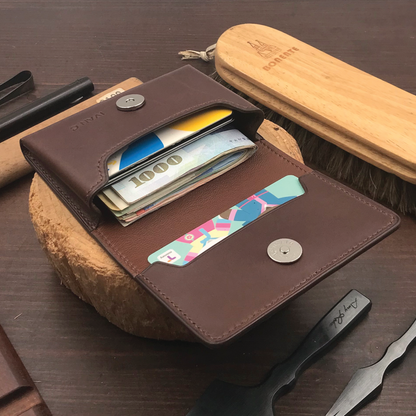 Buttero Leather | Magnetic Snap Business Name Card Case | 植鞣牛皮系列 | 磁扣開關卡片盒