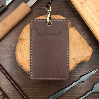 Buttero Leather | ID Cardholder with Lanyard | Vertical, Horizontal Style | 植鞣牛皮系列 | 掛頸職員卡套 | 直款橫款