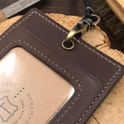 Buttero Leather | ID Cardholder with Lanyard | Vertical, Horizontal Style | 植鞣牛皮系列 | 掛頸職員卡套 | 直款橫款