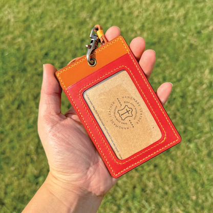 Tochigi Leather | ID Cardholder with Lanyard | Vertical, Horizontal Style | 栃木牛皮系列 | 掛頸職員卡套 | 直款橫款