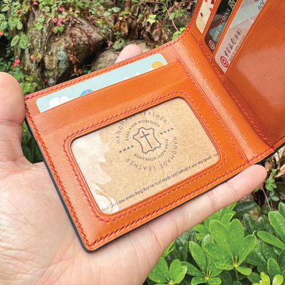 Tochigi Leather | Bifold Short Wallet | Card Slot, Photo Slot | 栃木牛皮系列 | 兩摺短銀包 | 卡位，相位款式