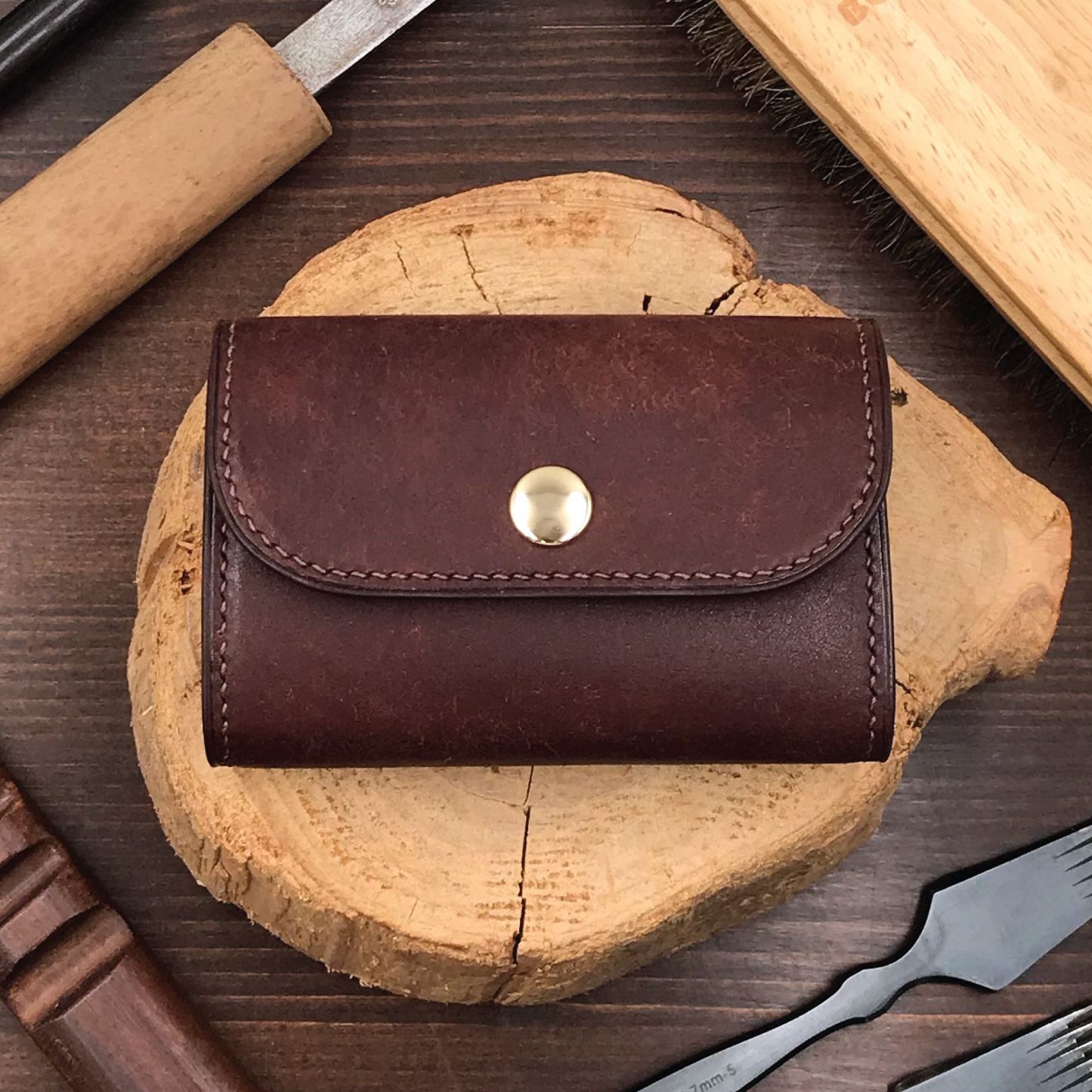 Pueblo Leather | Tri-fold Keyholder | 磨砂牛皮系列 | 三摺鎖匙包