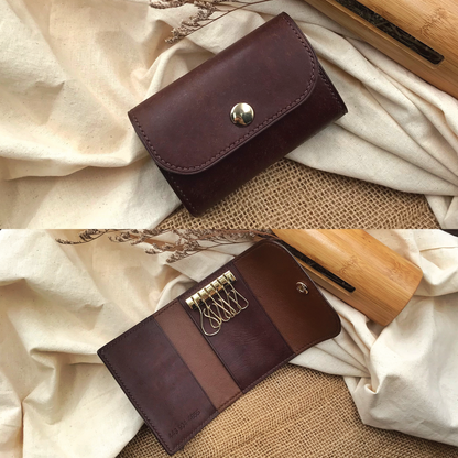 Pueblo Leather | Tri-fold Keyholder | 磨砂牛皮系列 | 三摺鎖匙包