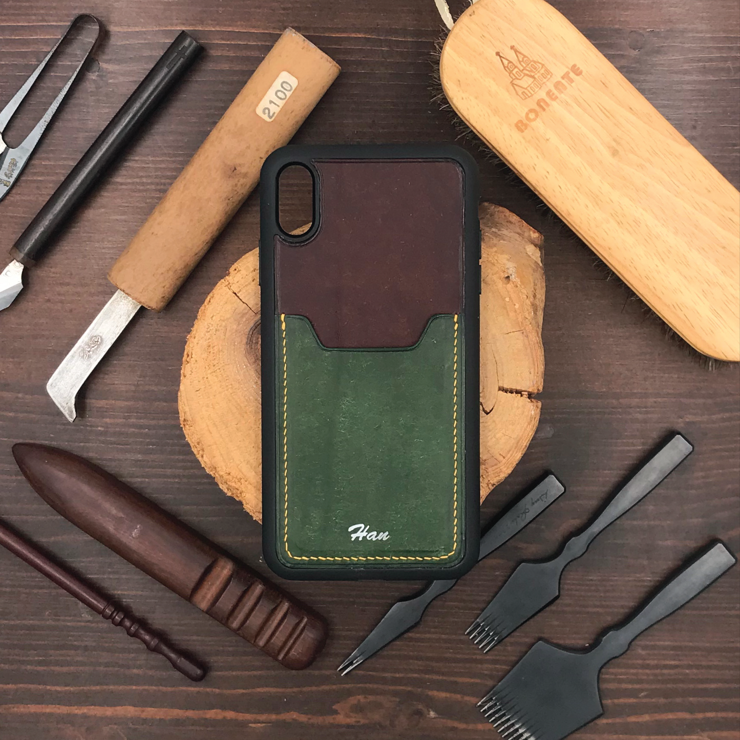 Pueblo Leather | Card Slot iPhone Case | 磨砂牛皮系列 | 卡位手機殼