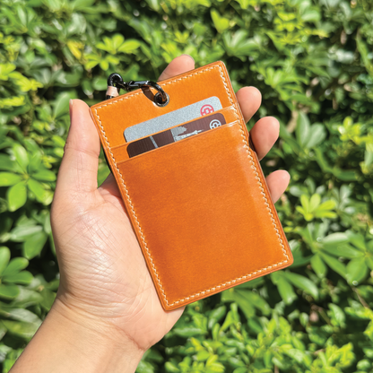 Cordovan Leather | ID Cardholder with Lanyard | Vertical, Horizontal Style | 馬臀皮系列 | 掛頸職員卡套 | 直款橫款