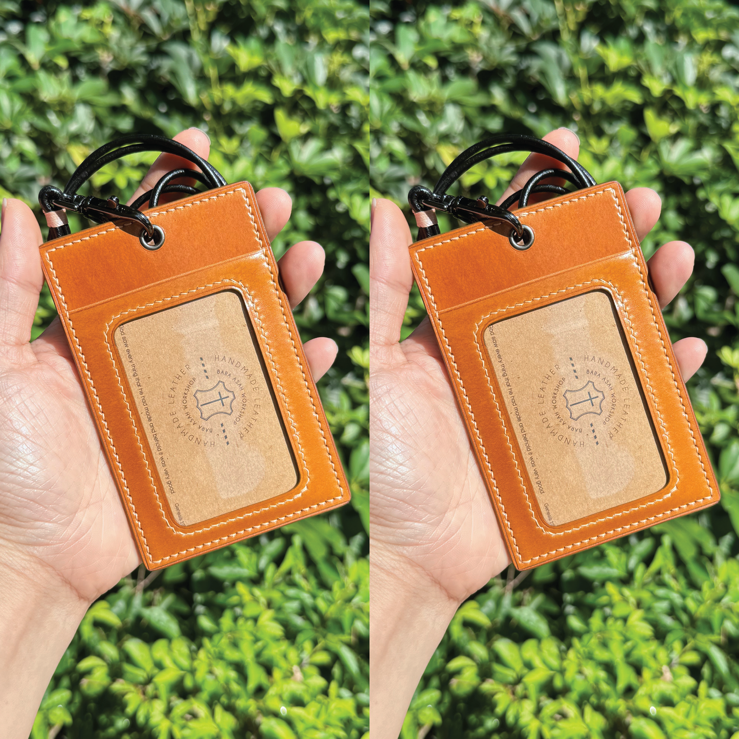 Cordovan Leather | ID Cardholder with Lanyard | 2 Photo Slots | 馬臀皮系列 | 掛頸職員卡套 | 兩相格款式