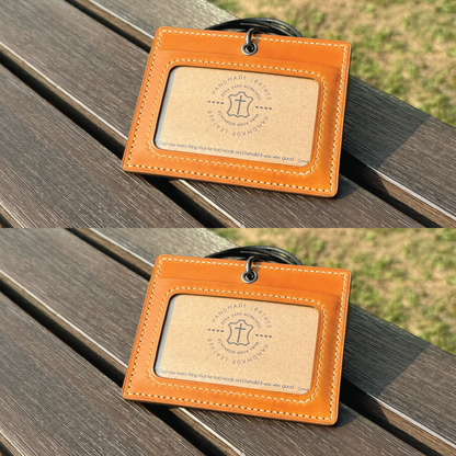 Cordovan Leather | ID Cardholder with Lanyard | 2 Photo Slots | 馬臀皮系列 | 掛頸職員卡套 | 兩相格款式
