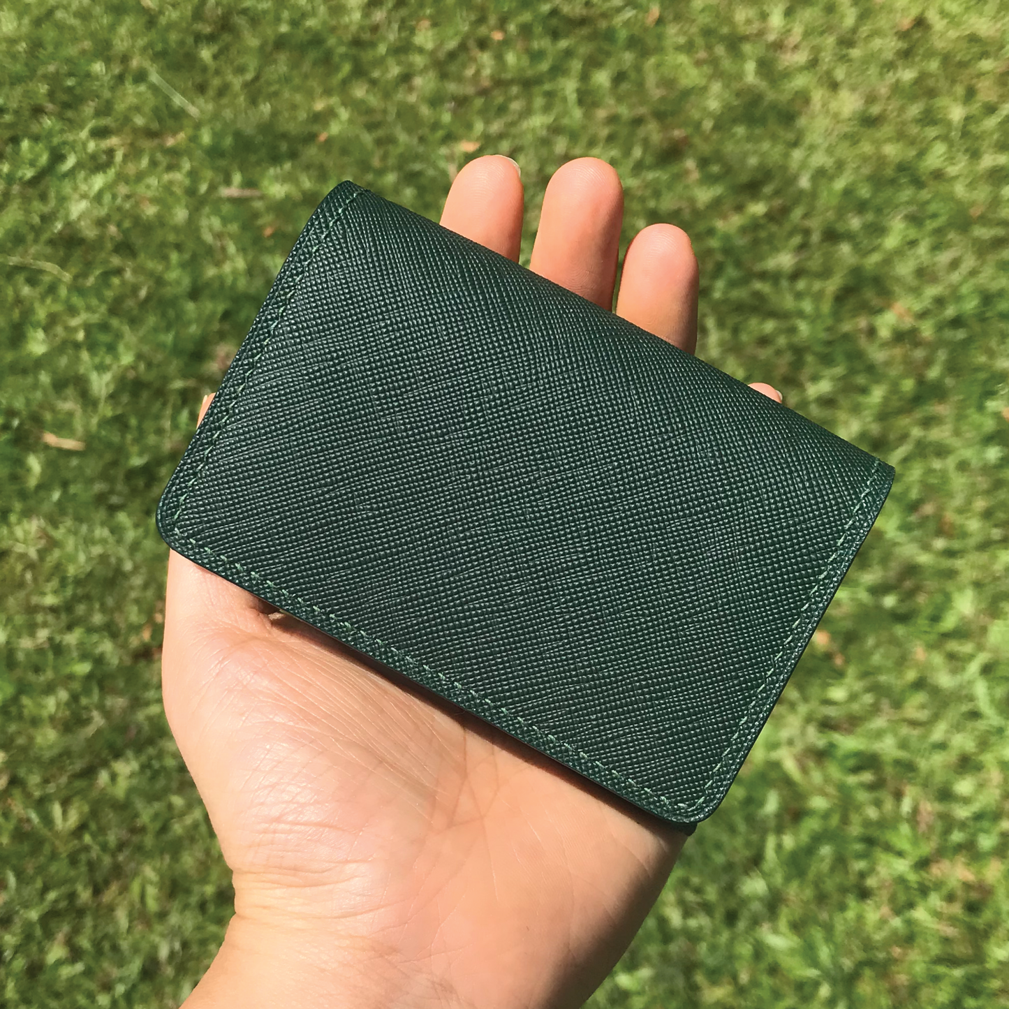 Saffiano Leather | Magnetic Snap Business Name Card Case | 十字紋牛皮系列 | 磁扣開關卡片盒