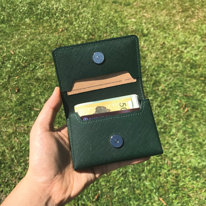 Saffiano Leather | Magnetic Snap Business Name Card Case | 十字紋牛皮系列 | 磁扣開關卡片盒