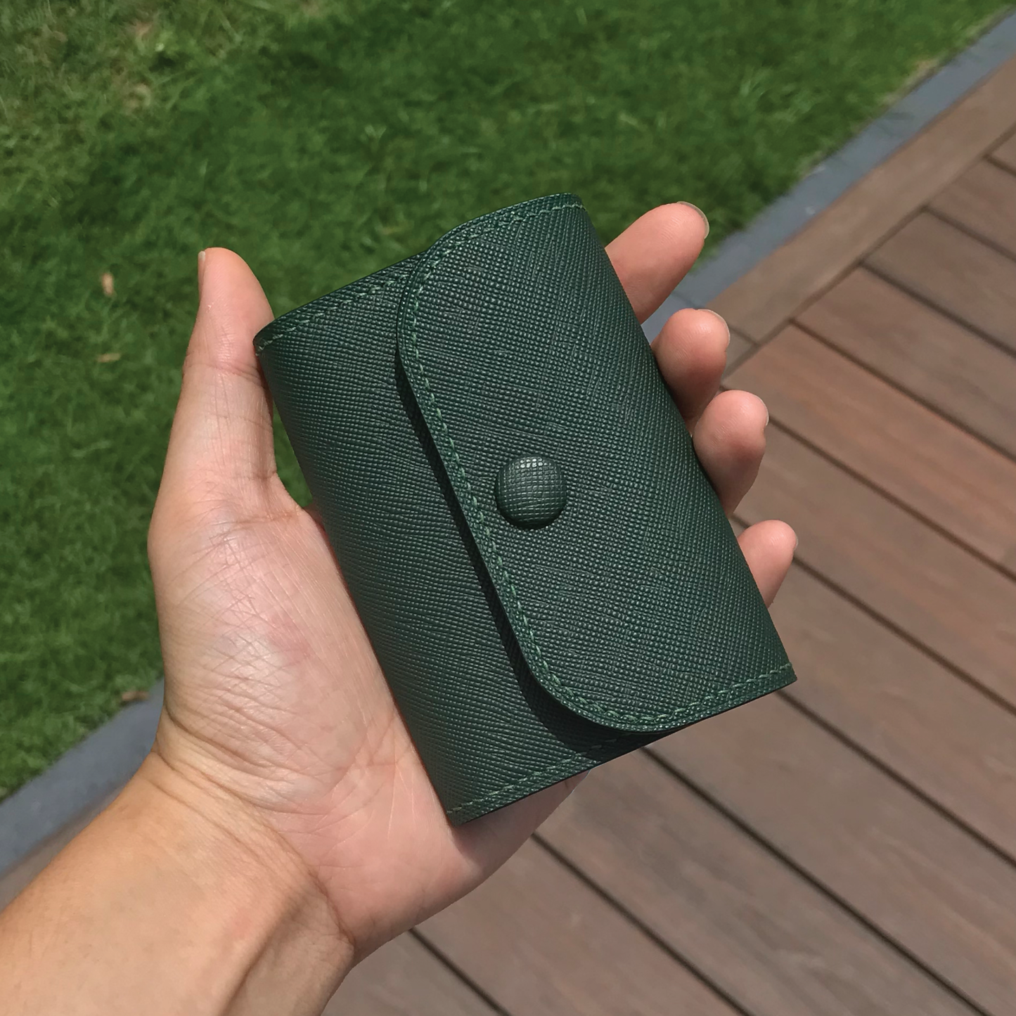 Saffiano Leather | Tri-fold Keyholder | 十字紋牛皮系列 | 三摺鎖匙包