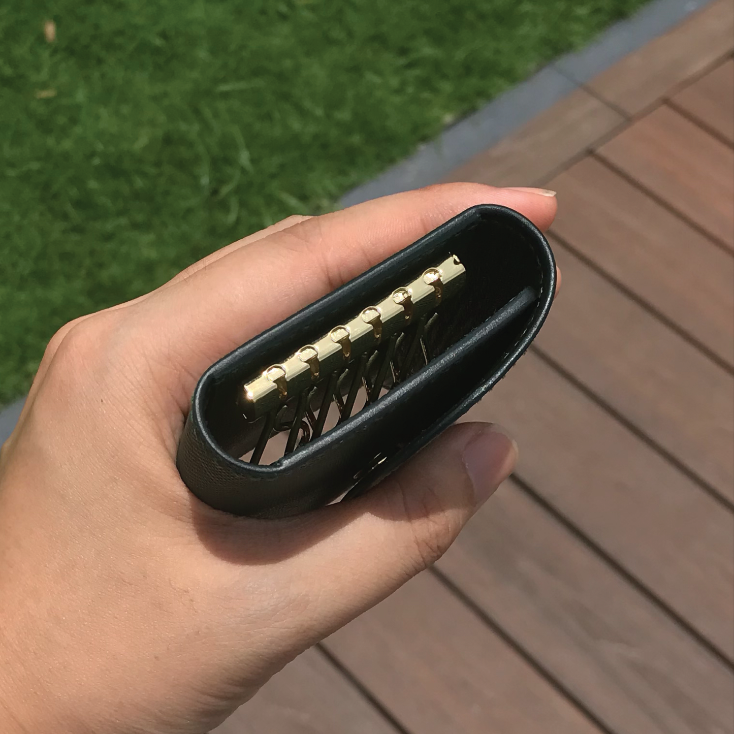 Saffiano Leather | Tri-fold Keyholder | 十字紋牛皮系列 | 三摺鎖匙包