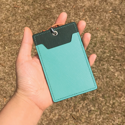 Saffiano Leather | ID Cardholder with Lanyard | Vertical, Horizontal Style | 十字紋牛皮系列 | 掛頸職員卡套 | 直款橫款