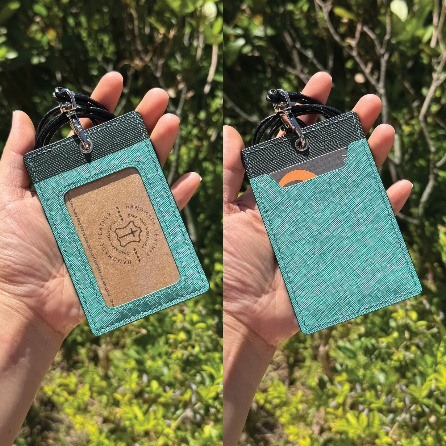 Saffiano Leather | ID Cardholder with Lanyard | Vertical, Horizontal Style | 十字紋牛皮系列 | 掛頸職員卡套 | 直款橫款