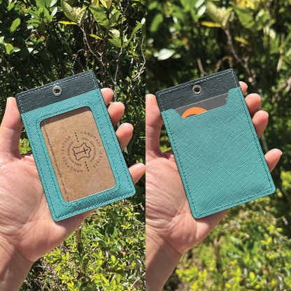 Saffiano Leather | ID Cardholder with Lanyard | Vertical, Horizontal Style | 十字紋牛皮系列 | 掛頸職員卡套 | 直款橫款