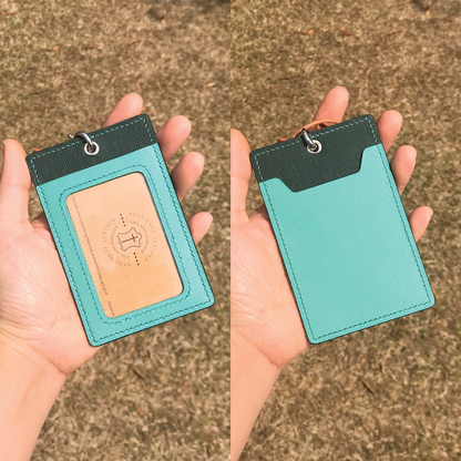 Saffiano Leather | ID Cardholder with Lanyard | Vertical, Horizontal Style | 十字紋牛皮系列 | 掛頸職員卡套 | 直款橫款