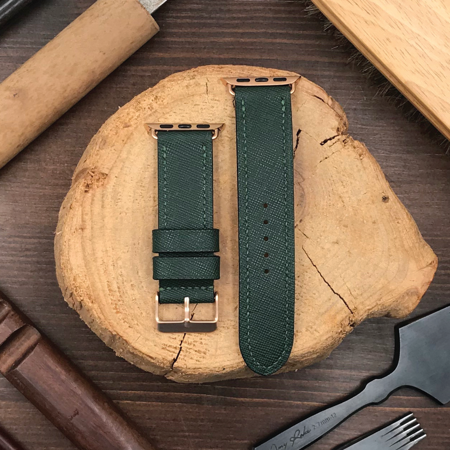 Saffiano Leather | Lightweight Apple Watch Strap | 十字紋牛皮系列 | 輕盈款iWatch錶帶