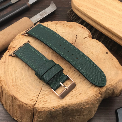 Saffiano Leather | Lightweight Apple Watch Strap | 十字紋牛皮系列 | 輕盈款iWatch錶帶