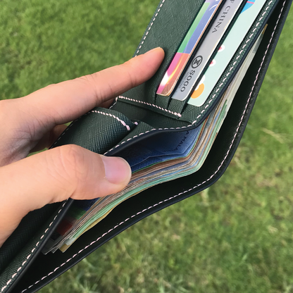 Saffiano Leather | Bifold Short Wallet | Coins Pocket Design | 十字紋牛皮系列 | 兩摺短銀包 | 零錢包款式
