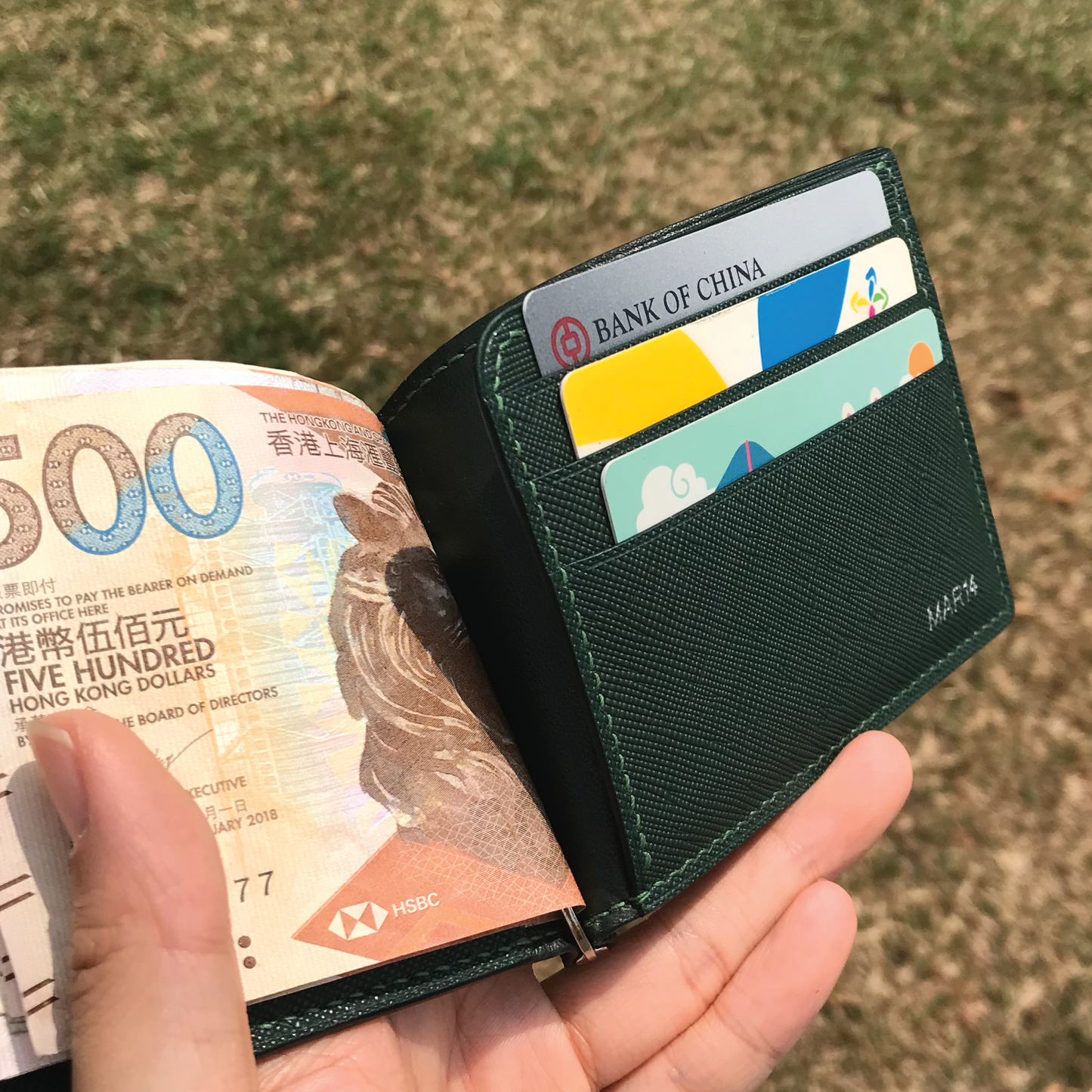 Saffiano Leather | Money Clip Wallet | 十字紋牛皮系列 | 錢夾銀包