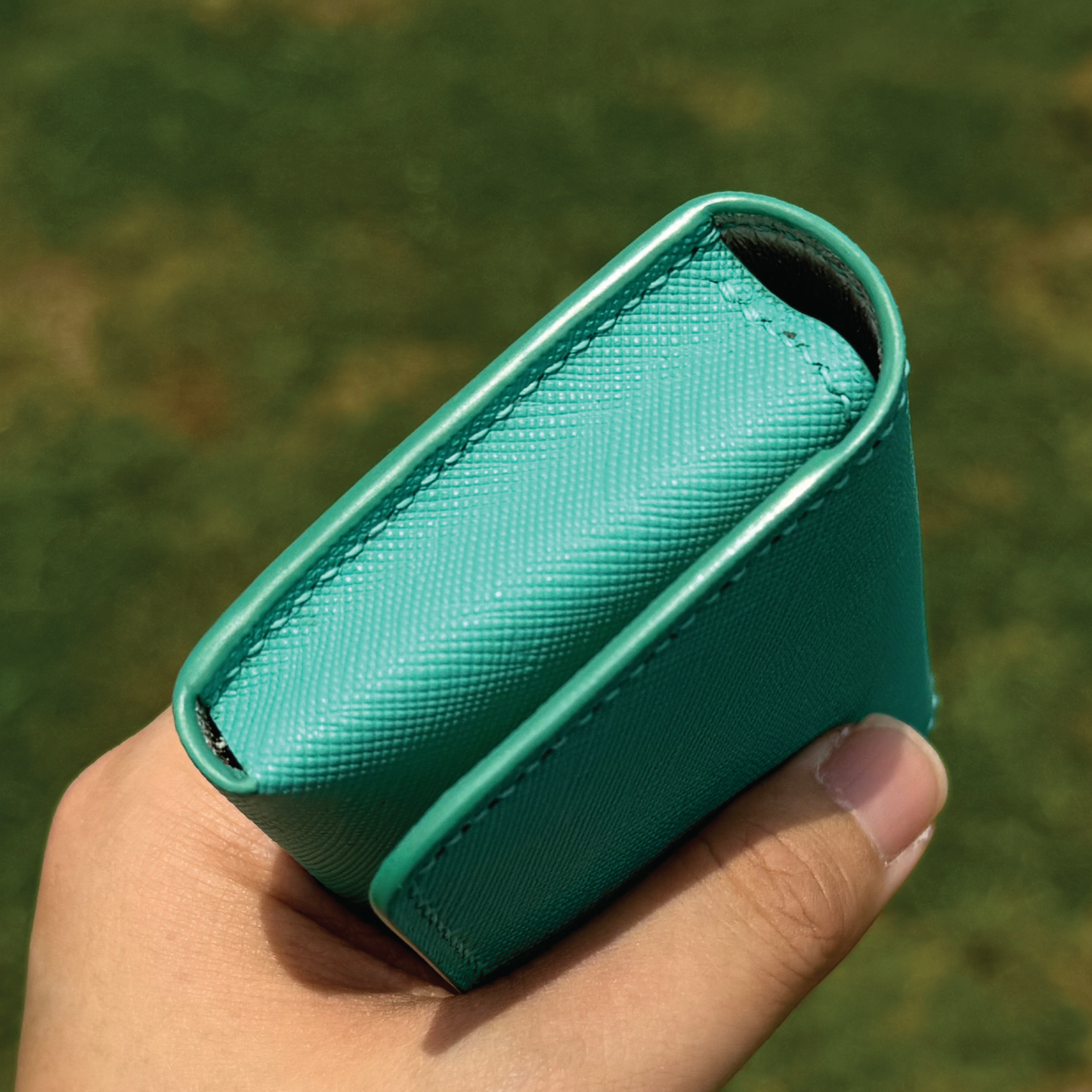 Saffiano Leather | Magnetic Snap Business Name Card Case | 十字紋牛皮系列 | 磁扣開關卡片盒