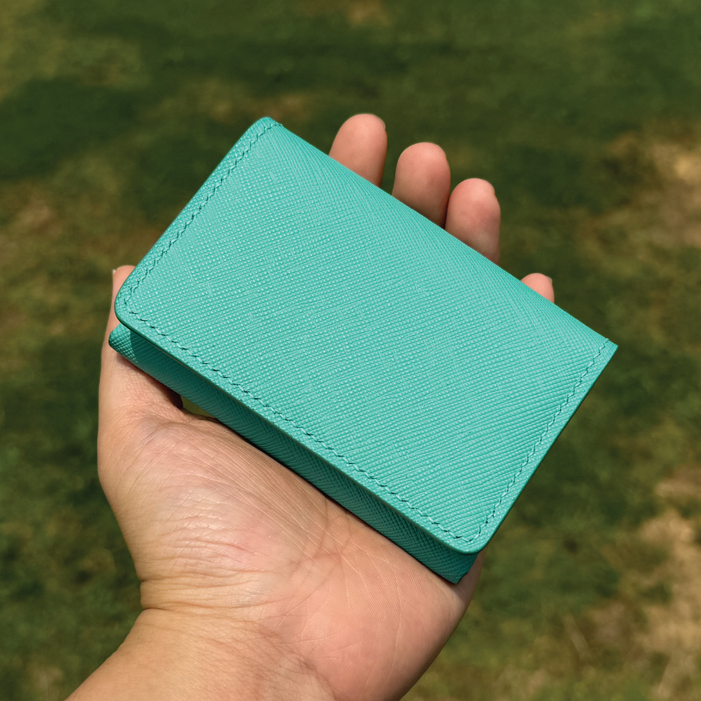 Saffiano Leather | Magnetic Snap Business Name Card Case | 十字紋牛皮系列 | 磁扣開關卡片盒