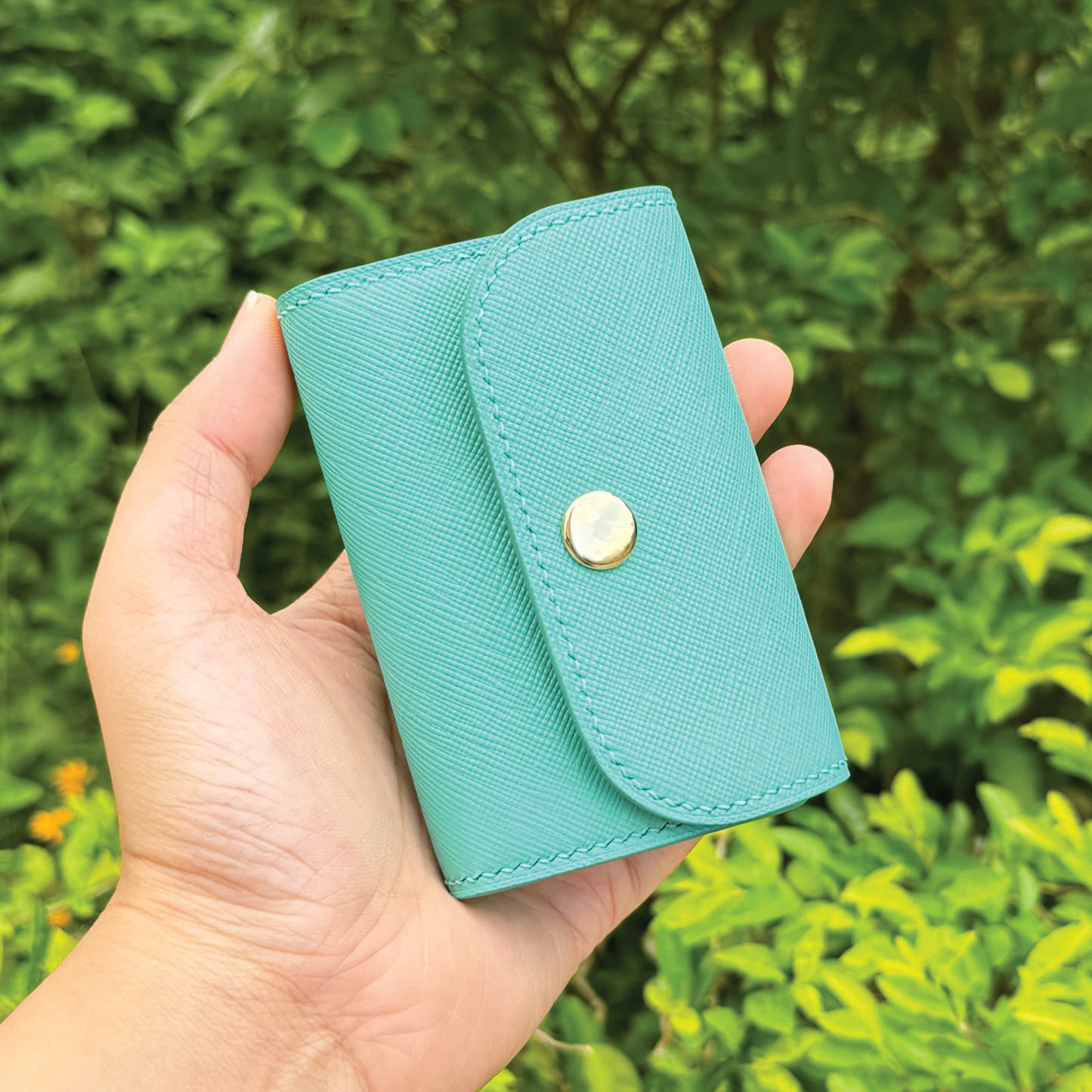 Saffiano Leather | Tri-fold Keyholder | 十字紋牛皮系列 | 三摺鎖匙包