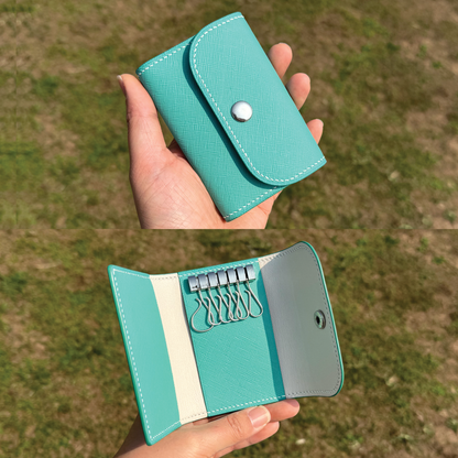 Saffiano Leather | Tri-fold Keyholder | 十字紋牛皮系列 | 三摺鎖匙包