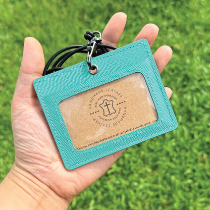 Saffiano Leather | ID Cardholder with Lanyard | Vertical, Horizontal Style | 十字紋牛皮系列 | 掛頸職員卡套 | 直款橫款