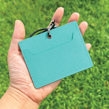 Saffiano Leather | ID Cardholder with Lanyard | Vertical, Horizontal Style | 十字紋牛皮系列 | 掛頸職員卡套 | 直款橫款