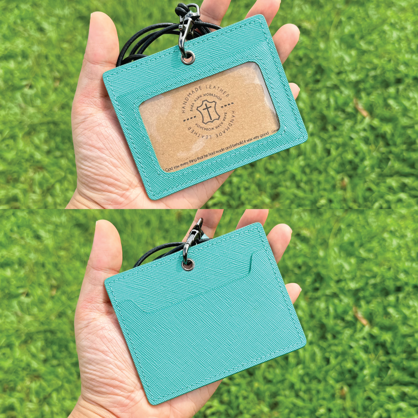 Saffiano Leather | ID Cardholder with Lanyard | Vertical, Horizontal Style | 十字紋牛皮系列 | 掛頸職員卡套 | 直款橫款