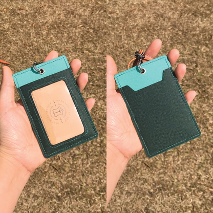 Saffiano Leather | ID Cardholder with Lanyard | Vertical, Horizontal Style | 十字紋牛皮系列 | 掛頸職員卡套 | 直款橫款